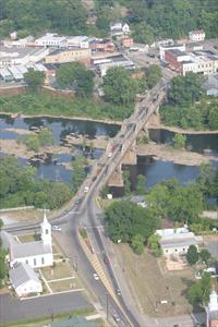 Aerial of Bibb Graves Bridge